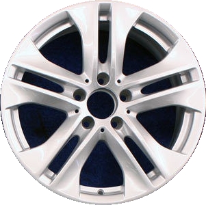 Mercedes-Benz C250 2012-2014, C300 2012-2014, C350 2012-2014 powder coat silver 17x7.5 aluminum wheels or rims. Hollander part number 85260, OEM part number 2044017502.