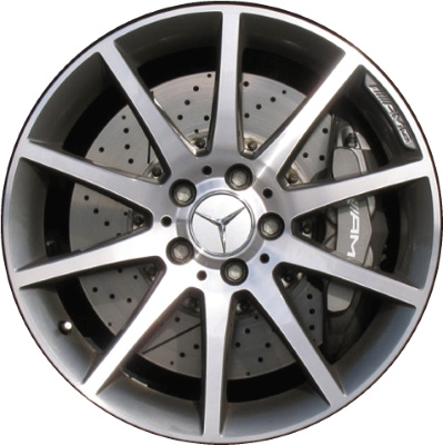 Mercedes-Benz SLC43 2017-2020, SLK55-2012-2016 grey or black machined 18x8 aluminum wheels or rims. Hollander part number 85289U, OEM part number 1724013002.