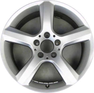 Mercedes-Benz SLK250 2012-2015 powder coat silver 17x7.5 aluminum wheels or rims. Hollander part number ALY85293, OEM part number 1724013602.