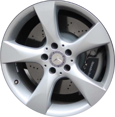 Mercedes-Benz B250 2013-2014 powder coat silver 17x7.5 aluminum wheels or rims. Hollander part number ALY85324, OEM part number 2464010502.