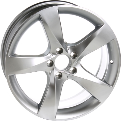 Mercedes-Benz C250 2014, C300 2014, C350 2014-2015 powder coat silver 18x8 aluminum wheels or rims. Hollander part number 85330, OEM part number 2044018302.