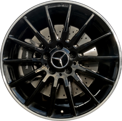 Mercedes-Benz B250 2015, CLA250 2014-2016 powder coat black 18x7.5 aluminum wheels or rims. Hollander part number 85334/85320, OEM part number 1764010702, 1764010200.