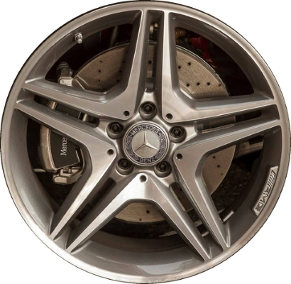 Mercedes-Benz B250 2015, CLA250 2014-2018 grey machined 18x7.5 aluminum wheels or rims. Hollander part number 85335, OEM part number 1764010302.