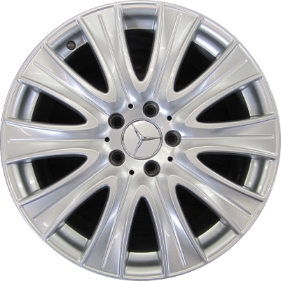 Mercedes-Benz S400 2015-2016, S550 2014-2016 powder coat silver 18x8 aluminum wheels or rims. Hollander part number 85347, OEM part number 2224010902.