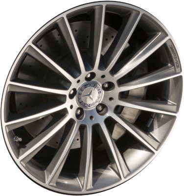 Mercedes-Benz S400 2015-2016, S550 2014-2017 dark grey machined 20x8.5 aluminum wheels or rims. Hollander part number 85353, OEM part number 22240104007X21, 2224010400.