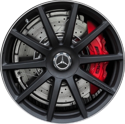 Mercedes-Benz S63 2014-2018, S65 2015-2018 powder coat black or grey polished 20x8.5 aluminum wheels or rims. Hollander part number 85358U, OEM part number 2224010600.