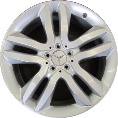 Mercedes-Benz GL350-2013-2015, GL450-2013-2015, GLS350-2017, GLS450-2017-2018 powder coat silver 20x8.5 aluminum wheels or rims. Hollander part number 85362, OEM part number 1.66401E+13.