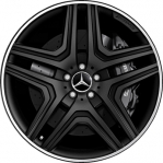 ALY85365U45 Mercedes-Benz GL63 Wheel/Rim Black Painted #1664011400