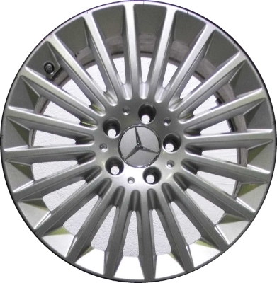 Mercedes-Benz C300 2015-2017, C300d 2016, C400 2015 powder coat grey 17x7 aluminum wheels or rims. Hollander part number 85368U20/85444, OEM part number 2054010300, 2054015600.