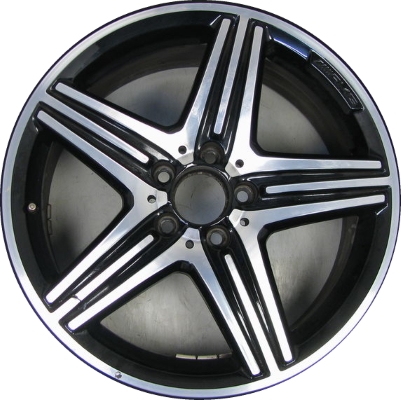 Mercedes-Benz CLA250 2014-2016 black machined 18x8 aluminum wheels or rims. Hollander part number ALY85392, OEM part number 1764010402.