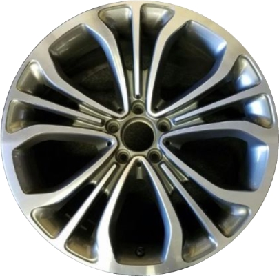Mercedes-Benz S550 2015-2016 grey machined 19x8.5 aluminum wheels or rims. Hollander part number ALY85422, OEM part number 2174010202.