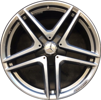 Mercedes-Benz S65 2015-2018 grey machined 20x8.5 aluminum wheels or rims. Hollander part number ALY85426, OEM part number 2224010800.