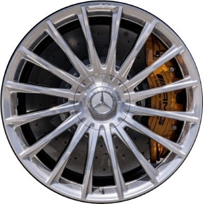 Mercedes-Benz S65 2015-2018 polished 20x8.5 aluminum wheels or rims. Hollander part number ALY85428, OEM part number 2224011000.