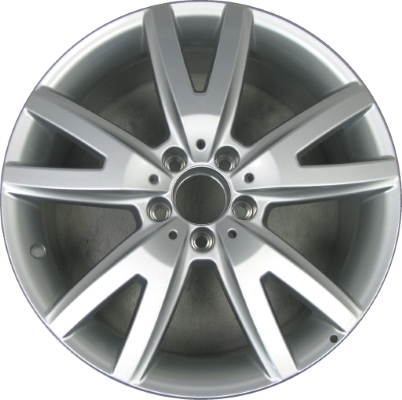 Mercedes-Benz CLS550 2015-2018 powder coat silver 18x8.5 aluminum wheels or rims. Hollander part number ALY85432, OEM part number 2184011202.