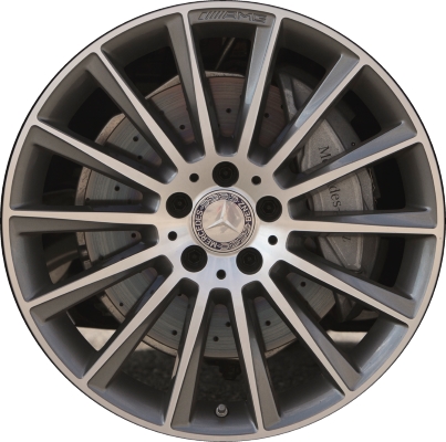 Mercedes-Benz CLS400-2015-2017, CLS550-2015-2018, SL450-2017-2018, SL550-2017-2018 grey machined 19x8.5 aluminum wheels or rims. Hollander part number 85436, OEM part number 2184011100.