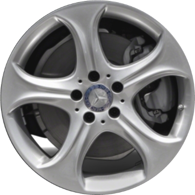 Mercedes-Benz C300 2017 powder coat silver 18x7.5 aluminum wheels or rims. Hollander part number ALY85512, OEM part number 20540188007X45, 20540106007X45.