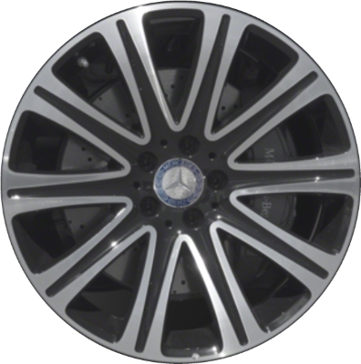 Mercedes-Benz SL450 2017-2018 charcoal machined 19x8.5 aluminum wheels or rims. Hollander part number ALY85559, OEM part number 23140116007X23.