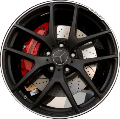 Mercedes-Benz G63 2018, G65 2016-2018 powder coat black 21x10 aluminum wheels or rims. Hollander part number 85571, OEM part number 46340104007X71.