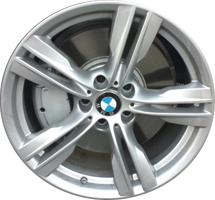 BMW X5 2014-2018 powder coat silver 19x9 aluminum wheels or rims. Hollander part number ALY86043, OEM part number 36117846786.