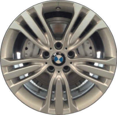 BMW X5 2014-2018 powder coat silver 19x9 aluminum wheels or rims. Hollander part number ALY86046, OEM part number 36116853957, 36116876768.