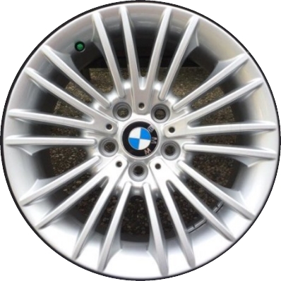 BMW 535i 2014-2016, 640i 2016-2019, 650i 2018-2019 powder coat silver 17x8 aluminum wheels or rims. Hollander part number 86067, OEM part number 36116857671.