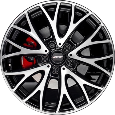 Mini Countryman 2013-2017, Paceman 2013-2016 black machined 19x7.5 aluminum wheels or rims. Hollander part number 86068U45, OEM part number 36116854451.