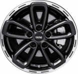 ALY86121U45 Mini Countryman, Paceman Wheel/Rim Black Machined #36109811730