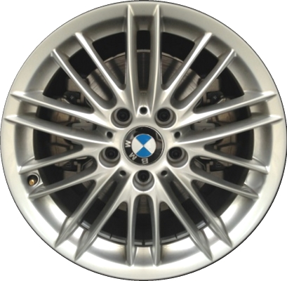 BMW 228i 2014-2016, 230i 2017-2020, M235i 2014-2016, M240i 2017-2020 powder coat silver 17x7.5 aluminum wheels or rims. Hollander part number 86124, OEM part number 36117846782.