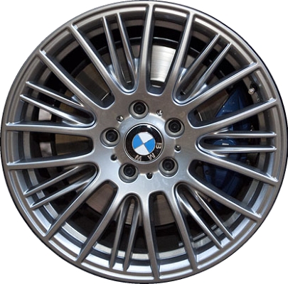 BMW 228i 2014-2016, 230i 2017-2020, M235i 2014-2016, M240i 2017-2020 powder coat hyper silver 18x7.5 aluminum wheels or rims. Hollander part number 86131, OEM part number 36116796218.
