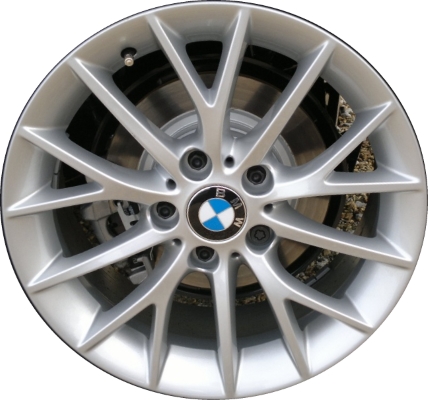 BMW 228i 2014-2016, 230i 2017-2020, M235i 2014-2016, M240i 2017-2020 powder coat silver 17x7 aluminum wheels or rims. Hollander part number 86153, OEM part number 36316796205.