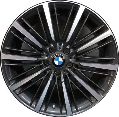 BMW 640i 2016-2019, 650i 2016-2019 charcoal machined 20x8.5 aluminum wheels or rims. Hollander part number 86184, OEM part number 36116862899.