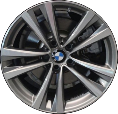 BMW 528i 2016, 535i 2016, 550i 2016 grey machined 19x8.5 aluminum wheels or rims. Hollander part number 86224, OEM part number 36116862893.