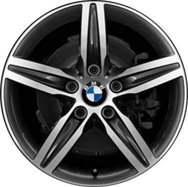 BMW 228i 2014-2016, 230i 2017-2020, M235i 2014-2016, M240i 2017-2020 charcoal machined 17x7.5 aluminum wheels or rims. Hollander part number 86237, OEM part number 36116850151.