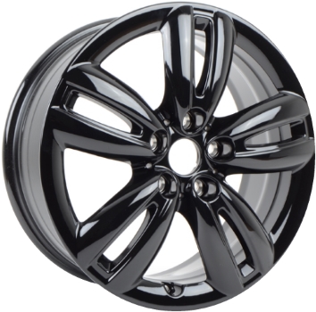Mini Cooper 2016-2023 powder coat black 17x7 aluminum wheels or rims. Hollander part number ALY86250U45HH, OEM part number 36116866366, 36116856057.