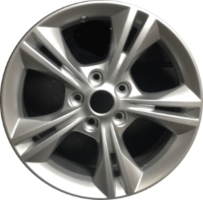Ford Focus 2012-2014 powder coat silver 16x7 aluminum wheels or rims. Hollander part number ALY3878, OEM part number CV6Z1007D.