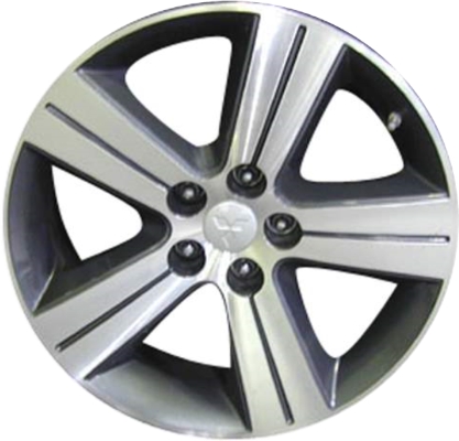 Mitsubishi Endeavor 2009-2011 charcoal machined 18x8 aluminum wheels or rims. Hollander part number ALY98124/180021, OEM part number 4250A184HA.