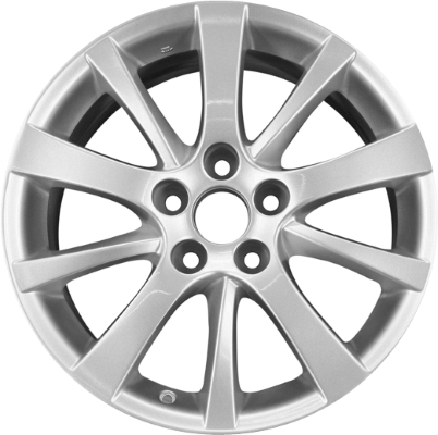 Lexus IS250 2010-2013, IS350 2010-2013 powder coat hyper silver 17x8 aluminum wheels or rims. Hollander part number 74243, OEM part number Not Yet Known.