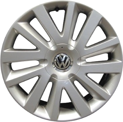 Volkswagen Beetle 2006-2011 powder coat silver 17x7 aluminum wheels or rims. Hollander part number ALY69892, OEM part number 1C0601025AG8Z8.