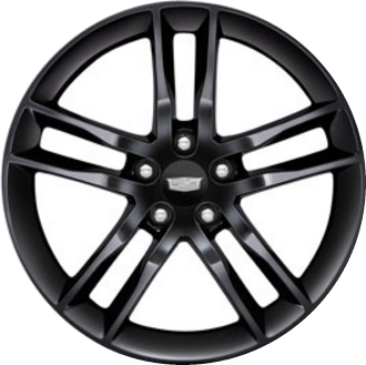 Cadillac ATS 2013-2018 powder coat black 19x8 aluminum wheels or rims. Hollander part number ALY4742U45, OEM part number 19300914.