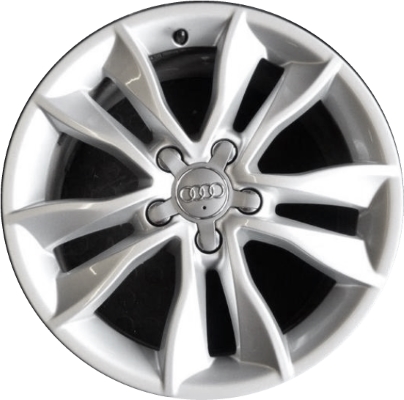 Audi A3 2009-2013 powder coat silver 17x7.5 aluminum wheels or rims. Hollander part number ALY58904, OEM part number 8P0601025CC.
