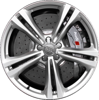 Audi S6 2013-2017 powder coat silver 20x8.5 aluminum wheels or rims. Hollander part number ALY58920/58977, OEM part number 4G0601025J, 4G0601025BT.
