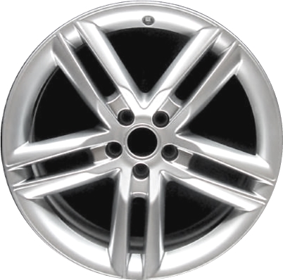Audi A7 2014-2015 powder coat hyper silver 19x9 aluminum wheels or rims. Hollander part number ALY58936, OEM part number 4H0601025R.