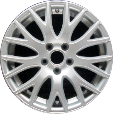 Audi A4 2005-2008 powder coat silver or grey machined 17x7.5 aluminum wheels or rims. Hollander part number ALY58909U, OEM part number 8H0601025F, 8H0601025H.