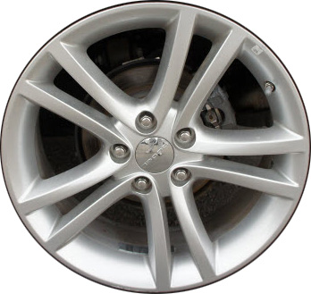 Dodge Avenger 2011-2014 powder coat silver 18x7 aluminum wheels or rims. Hollander part number ALY2404U77.LS16, OEM part number Not Yet Known.