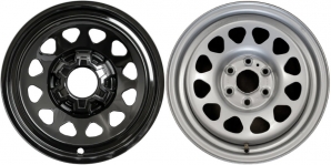 IMP-100BLK Chevy Colorado, Silverado, GMC Sierra Black Wheel Skins (Hubcaps/Wheelcovers) 17 Inch Set
