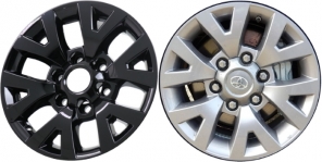 IMP-445BLK Toyota Tacoma Black Wheel Skins (Hubcaps/Wheelcovers) 16 Inch Set