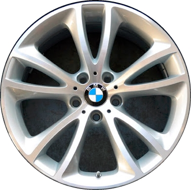 BMW 528i 2011-2016, 535i 2011-2016, 550i 2011-2016, 640i 2012-2019, 650i 2012-2019, ActiveHybrid 5 2012-2015, M6 2016-2017 silver machined 19x8.5 aluminum wheels or rims. Hollander part number 71515U10, OEM part number 36116794690.