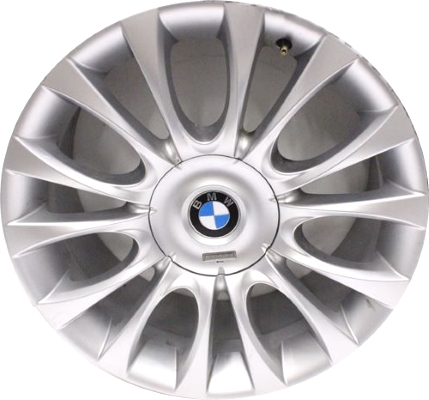 BMW 528i 2011-2016, 535i 2011-2016, 550i 2011-2016, 640i 2012-2019, 650i 2012-2019, ActiveHybrid 5 2012-2015 powder coat silver 19x8.5 aluminum wheels or rims. Hollander part number, OEM part number 36117842656.