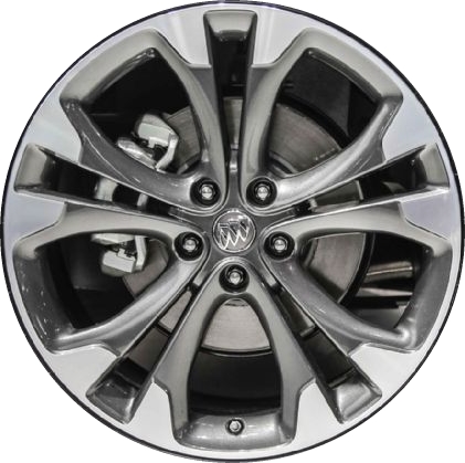 Buick Cascada 2016-2019 dark grey or black machined 20x8.5 aluminum wheels or rims. Hollander part number ALY4138U, OEM part number 39003341.
