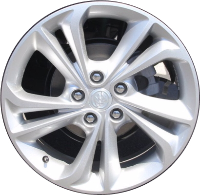 Buick Encore GX 2020-2023 powder coat silver 18x7.5 aluminum wheels or rims. Hollander part number 14006, OEM part number 42481743.